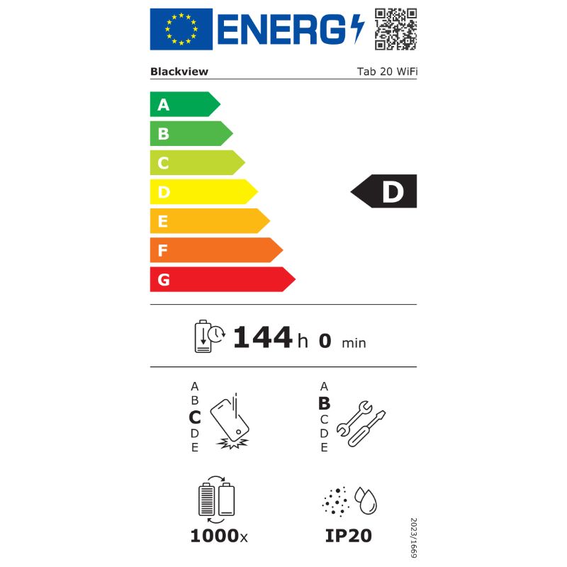 energy label pop up